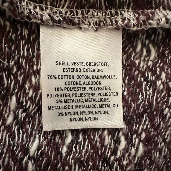 Akemi + Kin Anthropologie cream & maroon pattern sleeveless knit top size S - Picture 7 of 12